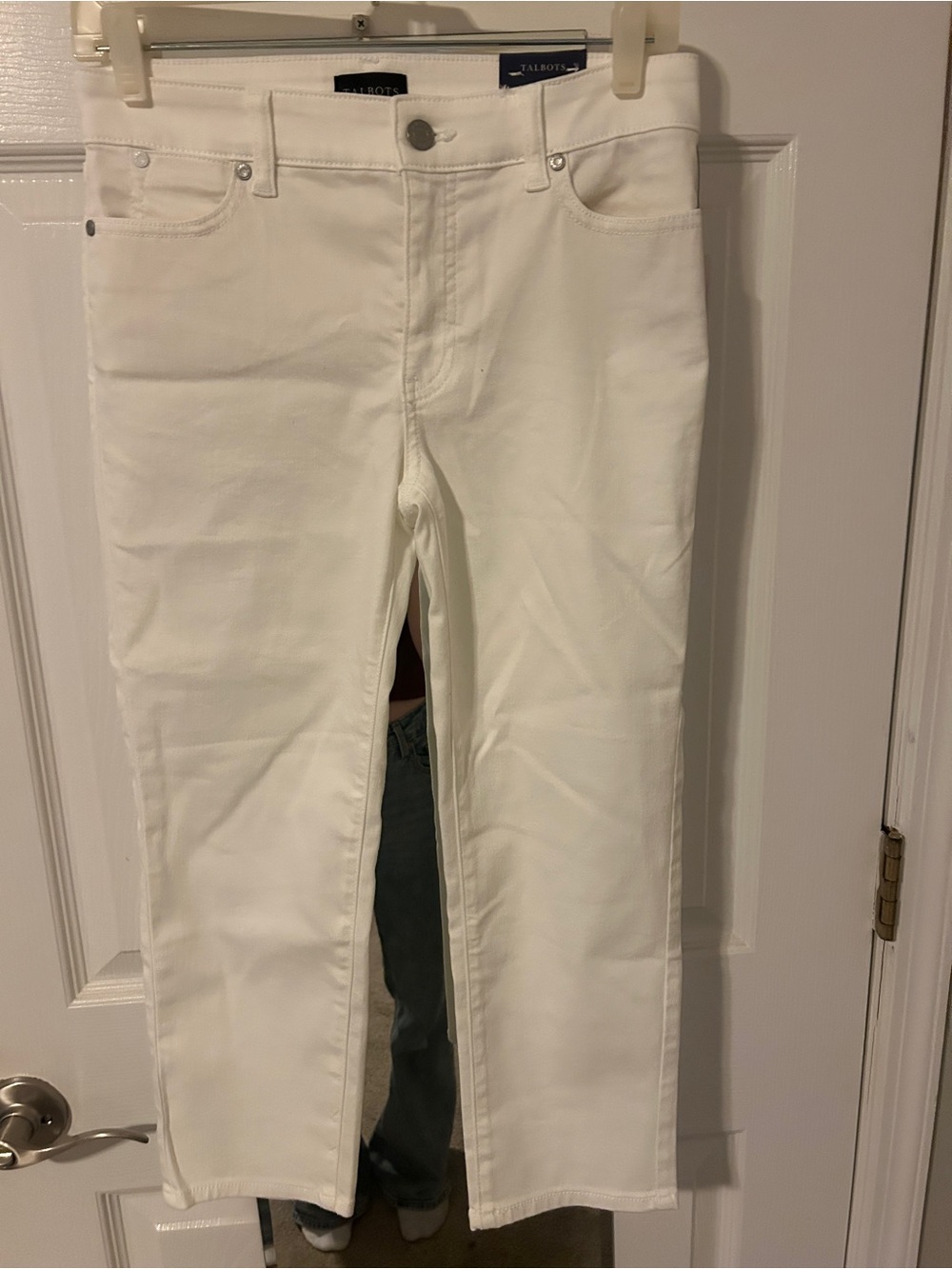 Talbots White Straight-Leg Jeans